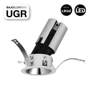 Foco LED techo empotrable COB - 5W - Orientable - Bajo UGR - Ø50mm