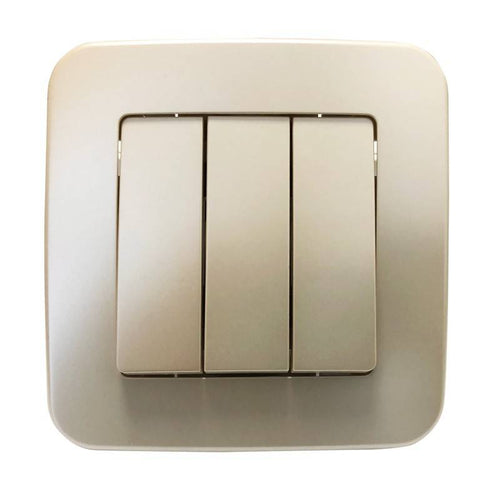 3-piece flush-mounted switch mechanism
