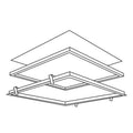 Kit cornice da incasso per pannelli LED 60x60 3