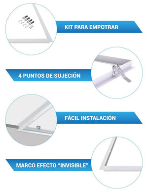 Kit Marco empotrable para Paneles LED 60x60 - Barcelona Led-Accesorios