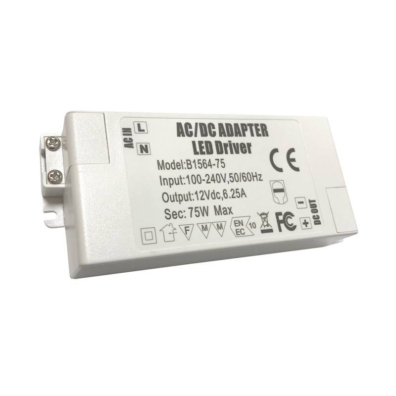 Fuente de alimentación 12V DC 75W 6.25A 100-240V - Barcelona Led-Material eléctrico