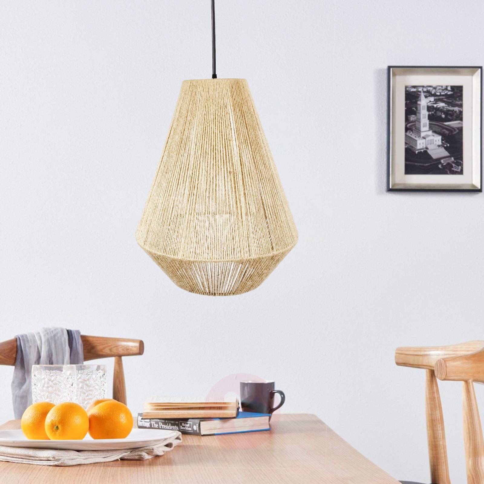 Lámpara colgante cuerda natural "ROSS" (1)