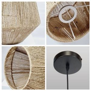 Lámpara colgante cuerda natural "ROSS" (5)