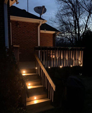 Kit 6 focos LED empotrables escalera o suelo 0,4W 12V-DC IP67 (2)