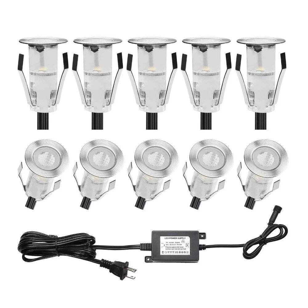 Kit 6 focos LED empotrables escalera o suelo 0,4W 12V-DC IP67 - Barcelona Led-