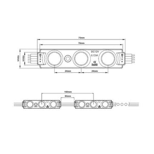 Módulos LED RGB para rotulación de 0.72W 12V-DC IP65 140º - Barcelona Led-