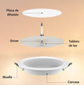 Recessed circular LED downlight - 20W - Cutout Ø190mm 2