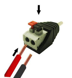 Conector Jack RCA Macho conexión rápida para tira LED (2)