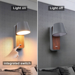 Aplique LED para Dormitorio de Madera rotatorio "KOPPEN" 6W 2700K - Barcelona Led-Decoración