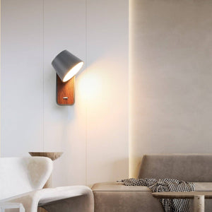 Aplique LED para Dormitorio de Madera rotatorio "KOPPEN" 6W 2700K - Barcelona Led-Decoración