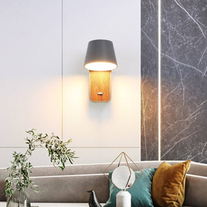 Aplique LED para Dormitorio de Madera rotatorio "KOPPEN" 6W 2700K - Barcelona Led-Decoración