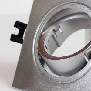 Aro downlight cuadrado basculante para bombilla GU10/MR16 - Corte Ø75mm - Barcelona Led-