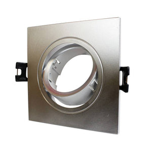Aro downlight cuadrado basculante para bombilla GU10/MR16 - Corte Ø75mm - Barcelona Led-