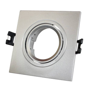 Aro downlight cuadrado basculante para bombilla GU10/MR16 - Corte Ø75mm - Barcelona Led-