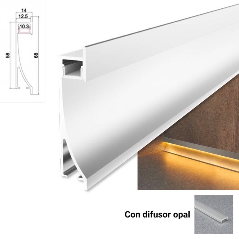 Perfil empotrable bañador de pared zócalo 14x68mm (2mt) (1)