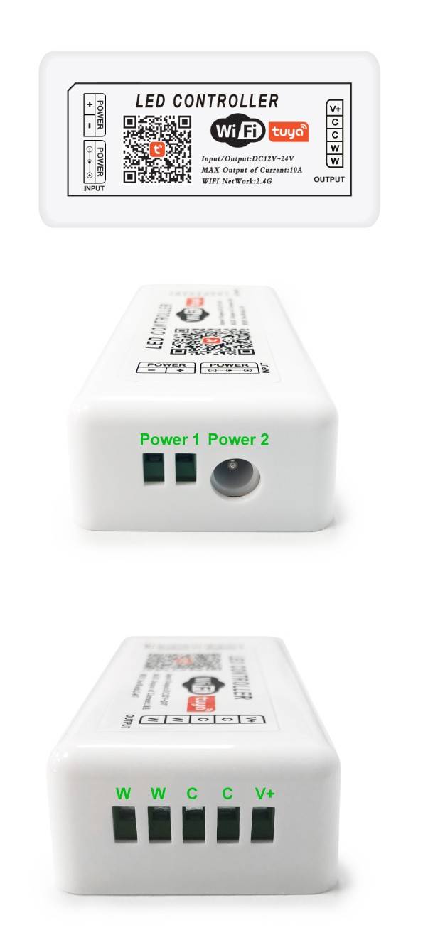 Controlador SMART+ WIFI CCT 12/24V 2 canales 10A (4)