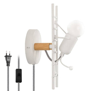 Aplique de Pared "Doll " - Con interruptor y enchufe - E27 - Barcelona Led-Decoración