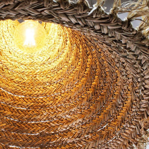 Lámpara colgante de fibras naturales "NAM" - Barcelona Led-Decoración