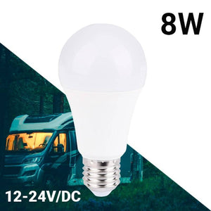 Bombilla 12-24V DC 8W E27 A60 para caravanas, camping y embarcaciones - Barcelona Led-