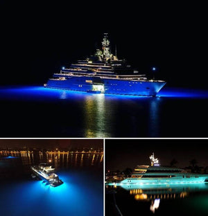 Foco LED sumergible RGB para embarcaciones 12V - 27W - Empotrable en tapón de drenaje (3)