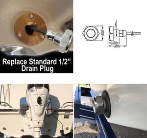 Foco LED sumergible RGB para embarcaciones 12V - 27W - Empotrable en tapón de drenaje (6)