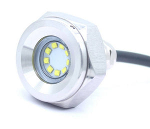 Foco LED sumergible para embarcaciones 12-24V - 27W - Blanco frío - Empotrable en tapón de drenaje - Barcelona Led-