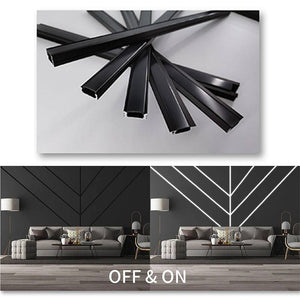 Perfil de aluminio negro para tira LED 23x15mm (2 metros) (2)