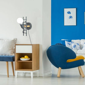 Aplique de Pared "Doll " - Con interruptor y enchufe - E27 - Barcelona Led-Decoración