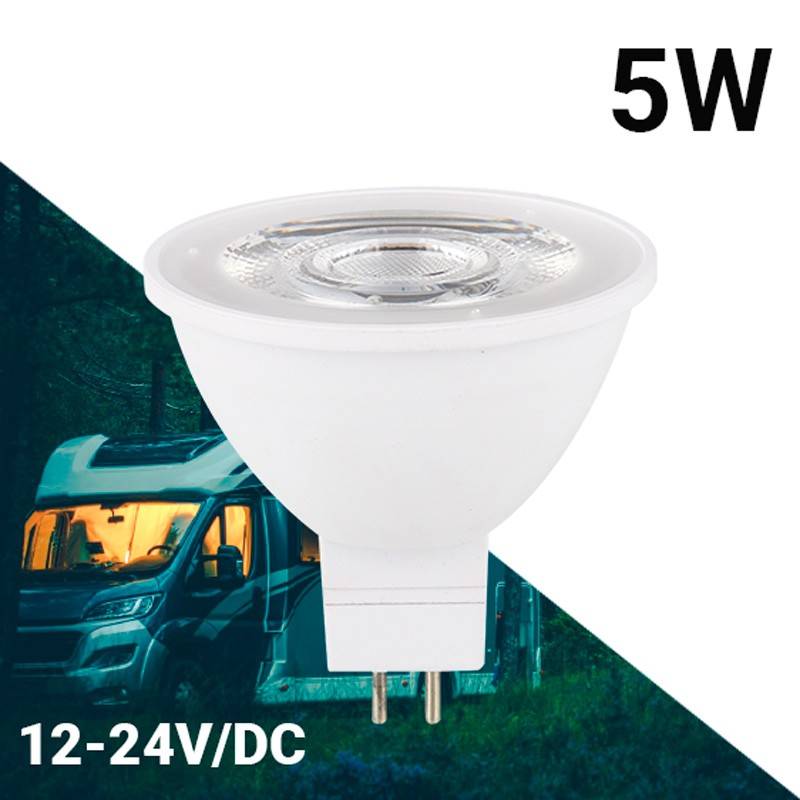 Bombilla GU5.3 LED MR16 12-24V DC 5W & Bombilla GU5.3 LED MR16 12-24V DC 5W