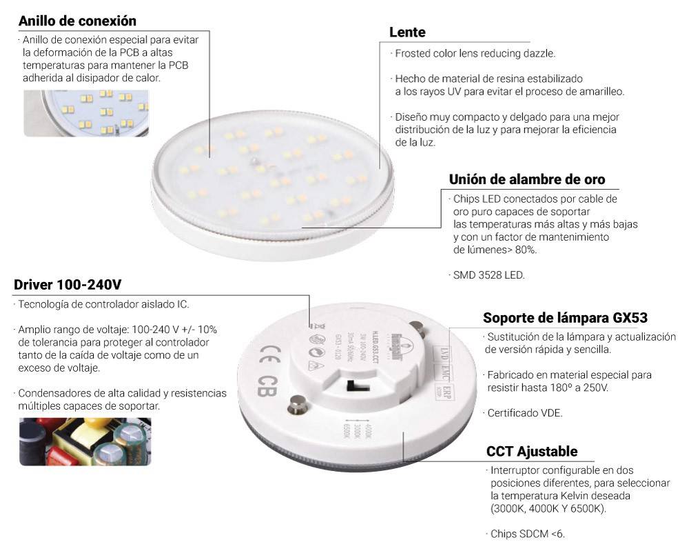 Foco empotrable en suelo LED "CECI 160" - CCT - 10W - Fumagalli - GX53 - Barcelona Led-