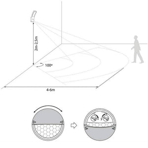 Aplique exterior de pared LED con sensor PIR "LUS" 13W IP54 - Barcelona Led-Decoración
