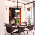 Garden and outdoor pendant lamp