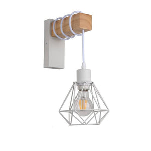 Aplique de pared nórdico jaula "RODEN" - Madera y metal - Barcelona Led-Decoración