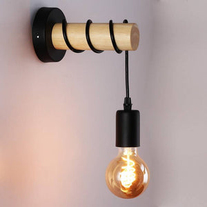 Aplique de pared de madera rústico "MILA" - Barcelona Led-Decoración