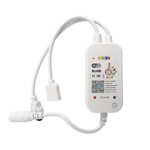 Kit tira LED musical RGB WiFi Alexa/Google Home con fuente, mando y controlador 5 metros - Barcelona Led-