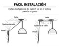 Plug-in wicker pendant lamp