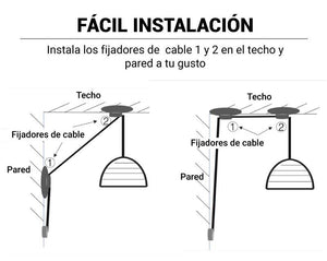 Lámpara colgante de mimbre "Yonna" con cable y enchufe (2)