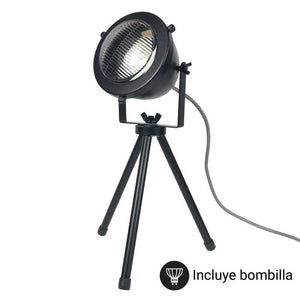 Lámpara de mesa vintage metal "MOTT" Bombilla incluida