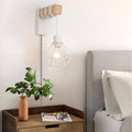 Lampa ścienna klatkowa z kablem i wtyczką