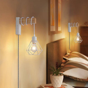 Aplique de pared jaula con cable y enchufe "RODEN" - Barcelona Led-Decoración