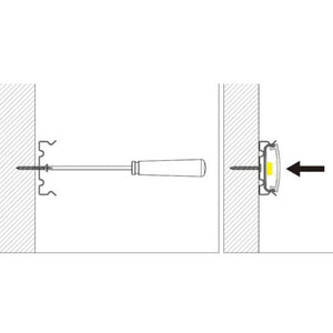 Grapa metálica para sujeción de perfiles 18x12mm (1ud) - Barcelona Led-Accesorios