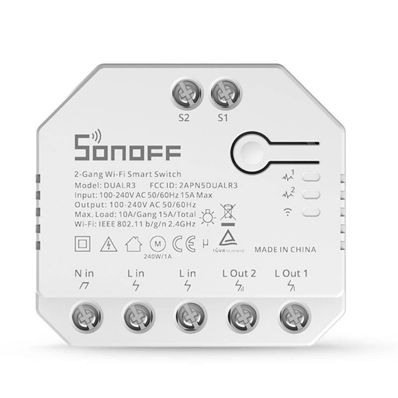 Interruptor Inteligente Wifi programable Smart Light | SONOFF - DUALR3 - Barcelona Led-Control y regulación