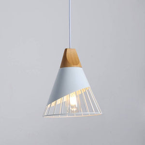 Lámpara colgante nórdica en metal y madera "ADOR" - Barcelona Led-Decoración