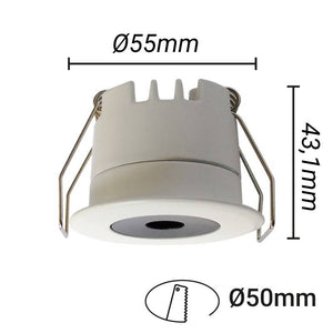 Downlight LED Mini 5W - Chip OSRAM - Bajo UGR - CRI 90 - Ø 55mm - Barcelona Led-