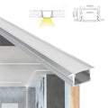 Aluminum profile for recessed LED strip ≤ 15mm - 18.5x12mm - 2 meters 3