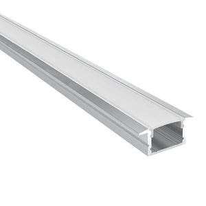 Perfil de aluminio empotrable para tira LED ≤ 15mm - 18.5x12mm - 2 metros