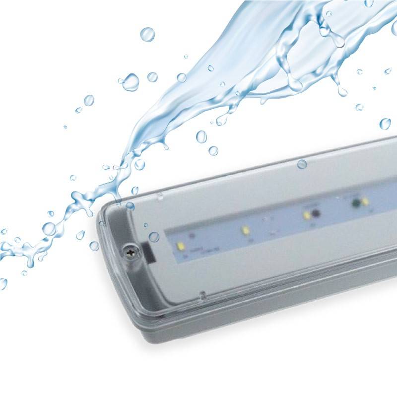 KIT Luz de emergencia LED 3W + Caja estanca - 3h de autonomía - IP65