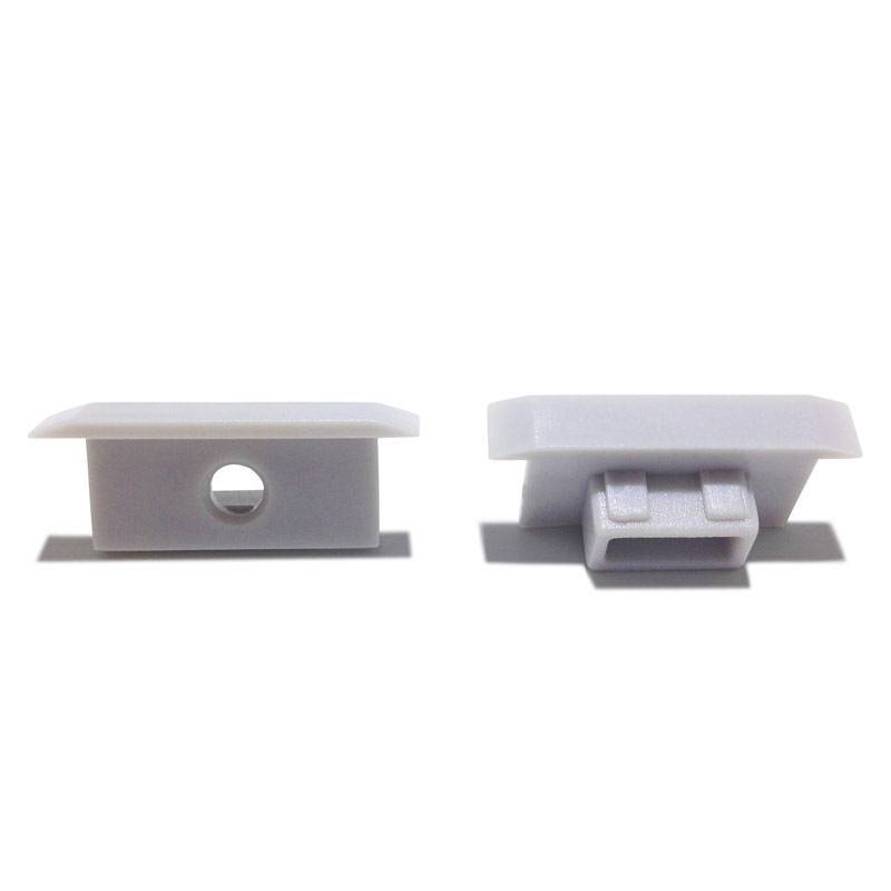 Tapa lateral para perfil empotrable de suelo 27x11mm (1ud) - Barcelona Led-Accesorios