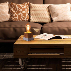 Lámpara de mesa de madera "LAKA" - Barcelona Led-Decoración