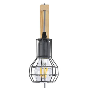 Aplique de pared de madera jaula "MICA" Bombilla incluida - Barcelona Led-Decoración